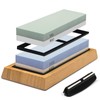 Whetstone Knife Sharpening Stone Kit: Double Straight Chef Sharpener Set