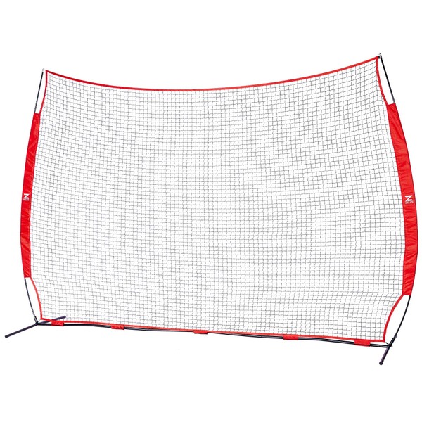 ZELUS 12x 9ft Barricade Backstop, Sports Barrier Nets for Lacrosse, Basketball, Soccer, Field Hockey, Baseball and More