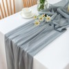 Chuqing Chiffon Table Runner, Wedding Fabric Tulle Boho Table Runner,