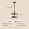 16“ Farmhouse Chandelier Light Fixture, 5-Light French Country Wood Chandelier