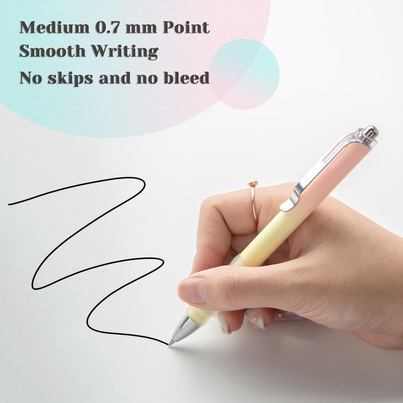 Aisibeiger Gel Pens Fine Point 0.7mm Black Ink Gel Pen