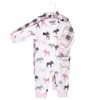 Hudson Baby Unisex Baby Plush Jumpsuits, Pink Moose, 6-9 Months