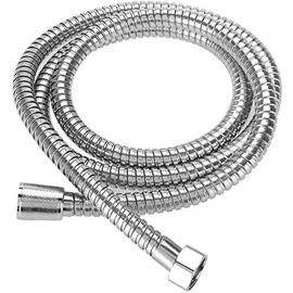 REQUISITE NEEDS Stainless Steel Flexible Pipe Shower Hose Chrome Anti-Kink with 2 Washers - Universal Size (1.5 M)