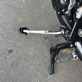 ZEXDDI Fit for S1000XR 2019 S1000XR 2017 Motorcycle Aluminum Kickstand Foot Magnification Support Side Stand Extension Pad S 1000 XR 2018 (Black)