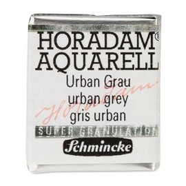 Schmincke Horadam Aquarell, Super Granulation, 14 956 044 Urban Grey, 1/2 Bowl, Very Strong Granulating Colours, Finest, Super Granulating Watercolour Paints