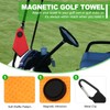 PATIKIL 6"x6" Magnetic Golf Towel with Wire Cleaning Cloth, Microfiber