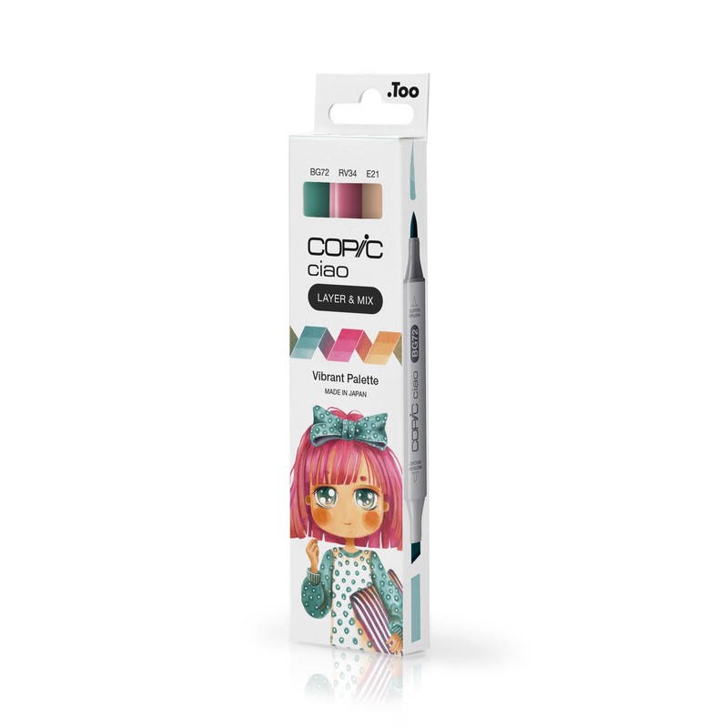 Copic Ciao Layer & Mix Vibrant Palette Marker Set with