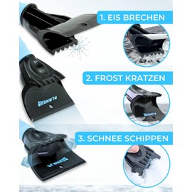 PLANGER® - Eiskratzer - Ergonomischer Schneekratzer - Schnell, Sicher, Effizient Kratzer Auto - 10 Jahre Garantie