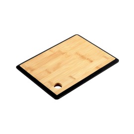 KESPER Bamboo Chopping Board, Dimensions: 27 x 19 x 1.5 cm, Colour: Brown, Black, 58270