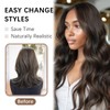 4PCS Clip in Hair Extensions Honey Blonde Mixed Chestnut Brown
