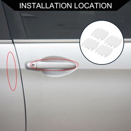 Hihaha Car Door Handle Protector/Exterior Door Knob Cover Door for Car Vehicle RV Truck Pickup/Anti-Scratch Collision PU Glue / 4 Pcs Clear