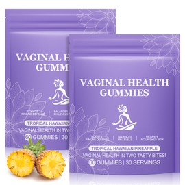 Premium Feminine Balance Gummies for Women - Hawaiian Pineapple Flavor Vaginal Probiotic Gummies for pH Balance Health & Immune Support Vegan, Gluten-Free (120 Gummies)