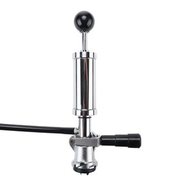 LuckyHigh 4" D System Beer Party Pump Chrome-Plated Beer Keg Tap Picnic Party Pump with Beer Faucet and Beer Hose