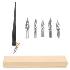 COHEALI Elegant Calligraphy Pen Set Gothic Art Flat Head Dip Pen Metal Plastic Material Vintage Design for Calligraphy Lettering Drawing