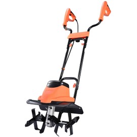 Kapoo Electric Tiller Cultivator 14 Inch 8.5 Amp, Black Orange, N1C-5JY-1000