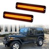 PWOBVZ Full LED Side Marker Lights for 1987-1995 Jeep Wrangler