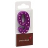 Papyrus Number Birthday Candles Pack, Purple Polka Dots (10-Count)