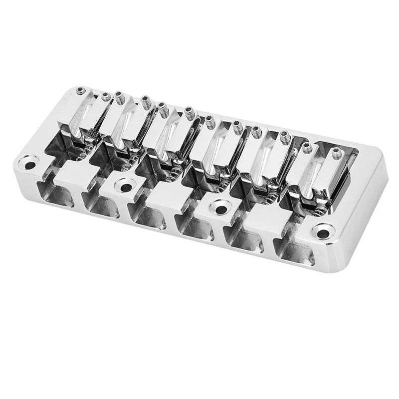 1 PC 6 String Bass Fixed Hardtail Bridge with Adjustable