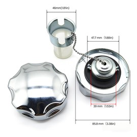 VOURTM Metal Gas Fuel Tank Cap with Filter & Chain, Compatible with Honda GX160 GX200 GX270 GX390 Engines, Replacement Fuel Cap for Generator Mini Bike(1-Pack)