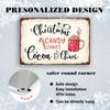 Christmas Candy Canes Cocoa Meta Tin Sign Funny Christmas Hot
