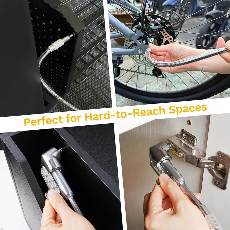 Tomorotec Flexible Drill Bit Extension Kit for Automotive Repairs, Home