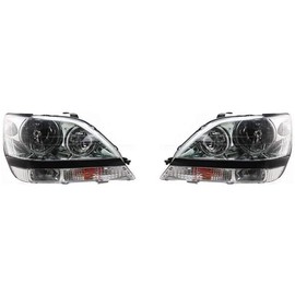 For 2001 2002 2003 Lexus RX300 Pair Headlights Driver and Passenger Side w/Bulbs LX2502104 LX2503104 | 81150-48080 81110-48080