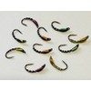 Goose biot barbless fly fishing trout flies size 12 pack