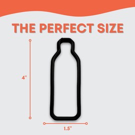 Water Bottle Cookie Cutter with Easy to Push Design (4 inch)
