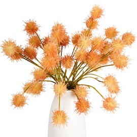 Melorca&Guilla Fall Stems,12PCS 24" Faux Fall Stems Fall Leaves Stems for Vase, Autumn Leaf Branches Autumn Thanksgiving Decor, Artificial Plants & Flowers for Home Décor (12, Cute Ball Bouquet)