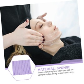 Healvian 120pcs Gentle Exfoliating Facial Sponges Portable Compressed Makeup Cleaning Pads Travel-friendly Disposable Cleansing for Skin Care and Makeup Removal