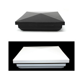 Tapones de plástico blanco de 5 pulgadas, estilo clásico de Nueva Inglaterra, tapa de poste de 5 x 5 pulgadas para postes de valla de vinilo (2)