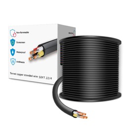 LEADTOPS 15.24 M 22 Gauge 22/4 4 Core Electric Wire 4-Pin Cable 4 x 0.3 mm² for LED Light, Automobile, Boat, Equitment
