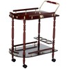 Coaster CO- Serving Cart Accents, Merlot and Brass
