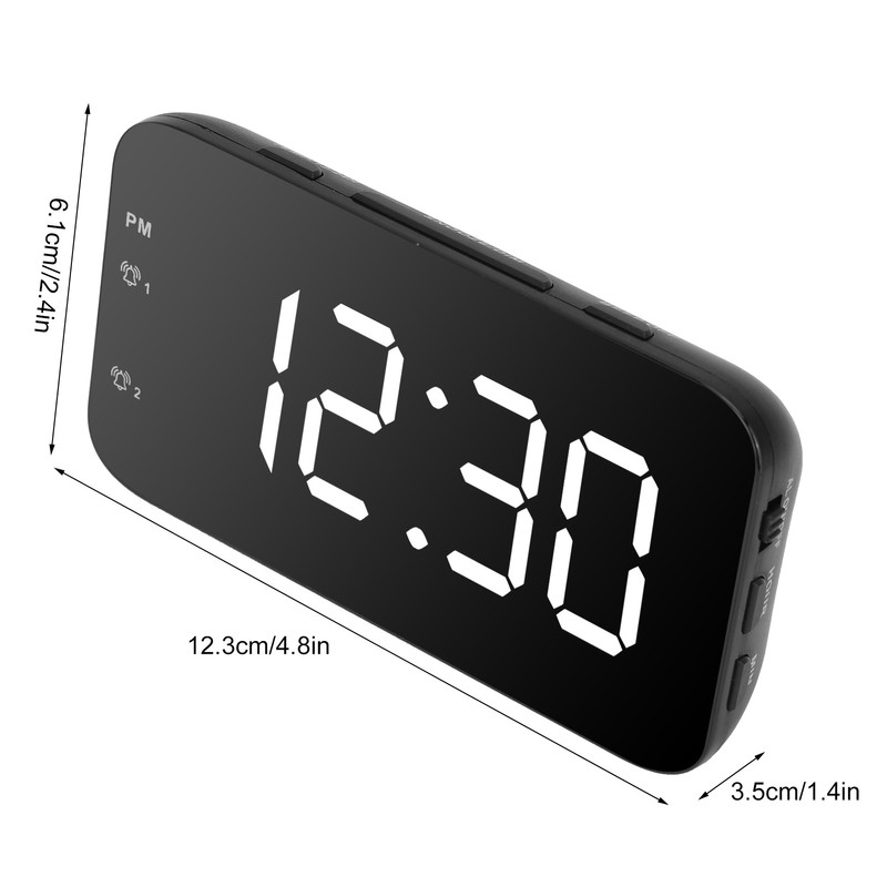 LED Digital Alarm Clock Portable Desk Clock with Snooze for