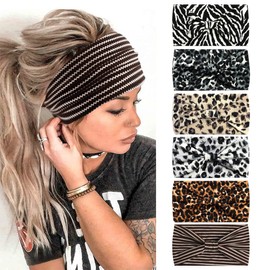 Fashion Headbands for Women Hair Headscarves Hair Band Turban Flower Cotton Headbands Wide Yoga Sports Headband Head Wrap (P6Banma)