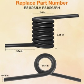 VYH 2 Pair Heavy Duty Trailer Ramp Springs， Trailer ramp Coil Springs 2000 Lbs Torque Right and Left Side for Trucks Trailer Gates Replace# RS16933RH RS16933LH (All in The Same Direction)