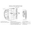 Patio Sliding Door Handle Set with Mortise Lock, Key Cylinder