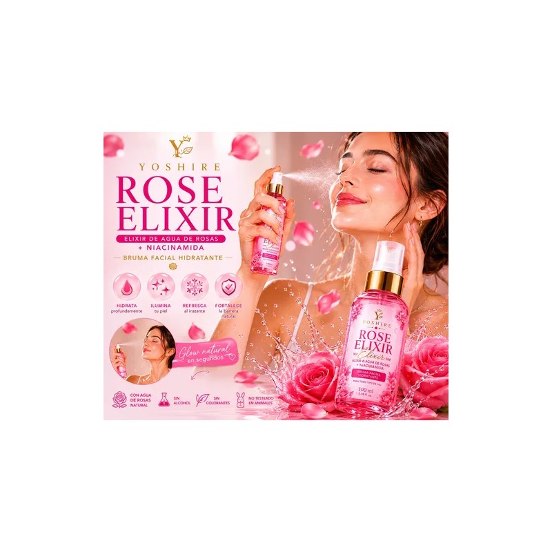 Tónico Facial Agua De Rosas Y Niacinamida Hidratante
