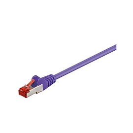Goobay 93541 CAT 6 Patchkabel, S/FTP (PiMF), Violett - LSZH halogenfrei, Kupfer