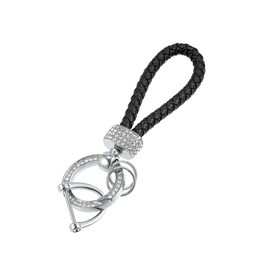 Partuto Car Fob Key Chain Braided Keychains Holder for Men Women Set Black Replacement