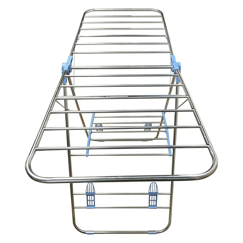 MH GLOBAL Coated Steel Collapsible Folding Clothes Drying Rack for