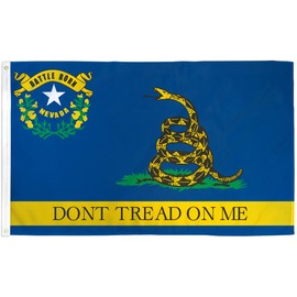 Nevada Gadsden Don't Tread On Me Historical Flag - 3x5ft Premium Polyester American Flag
