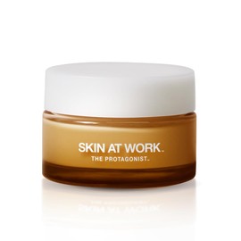 SKIN AT WORK Protagonist 5-in-1 Tightening Glow Serum, 5% Niacinamide, Caffeine, Hyaluronic Acid, Exfoliating & Plumping Moisturizer for Face & Eyes