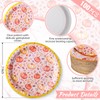 100 Pcs Fall Pink Pumpkin Paper Plates 7 Inch Autumn