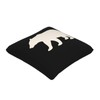 WEINAODI Black Background Bear Throw Pillow Covers Bear Pattern Pillow