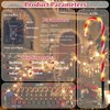 YEPVIE Solar Candy Cane Lights, 12PCS Waterproof Candy Cane Christmas