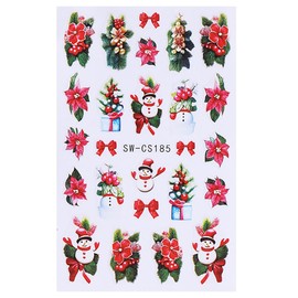 Nail Stickers Christmas Cute Snowman Flower Holiday Nail Stickers Winter Seasonal Nail Stickers Bow Flowers Xmas Nail Stickers Christmas Nail Stickers Nail Design Nail Art Nail Accessories