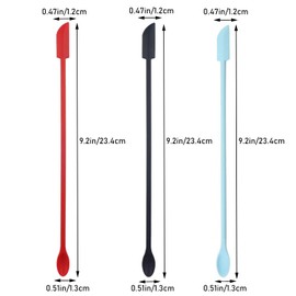 SUZLFTDZSW 3PCS Reptile Spoon, Reptile Powder Fruit Mixing Stirring Food Long Handle Feeding Tool Fit Crested Gecko Gargoyle Bearded Dragon Reptile Feeding Spoon (Silicone 3pcs) (Silicone 3pcs)