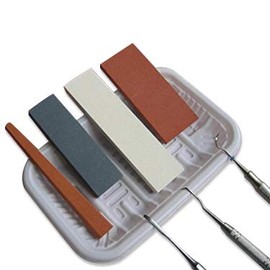 Raise Products Dental Instrument Ceramic Sharpening Stone (3” x 1.25” x 0.25”) | Medium Grit | Dentist Tool Sharpening | Sterile | Portable