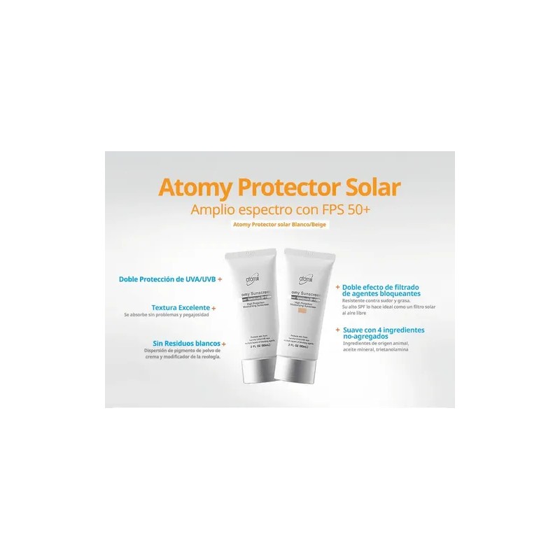 Protector Solar Atomy Color Beige 60 ml Fps +50